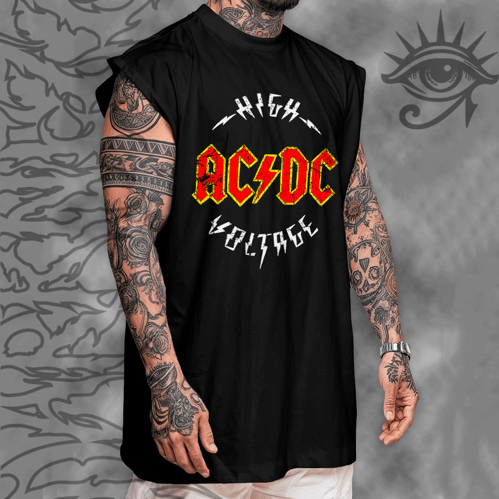 Regata Machao OVERSIZED High Voltage AcDc Ray Red Style Banda Hard Rock Street