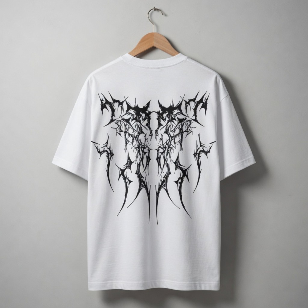 Camiseta High Street Estilo Oversized Streetwear Estampa Estampada nas Costas Espinhos p/ Academia GYM Bt1025