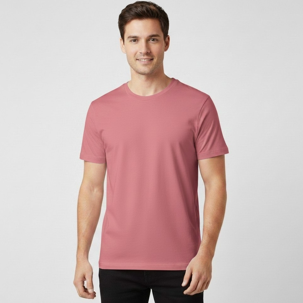 Camiseta Masculina Casual Manga Curta Confortável Modelagem Tradicional