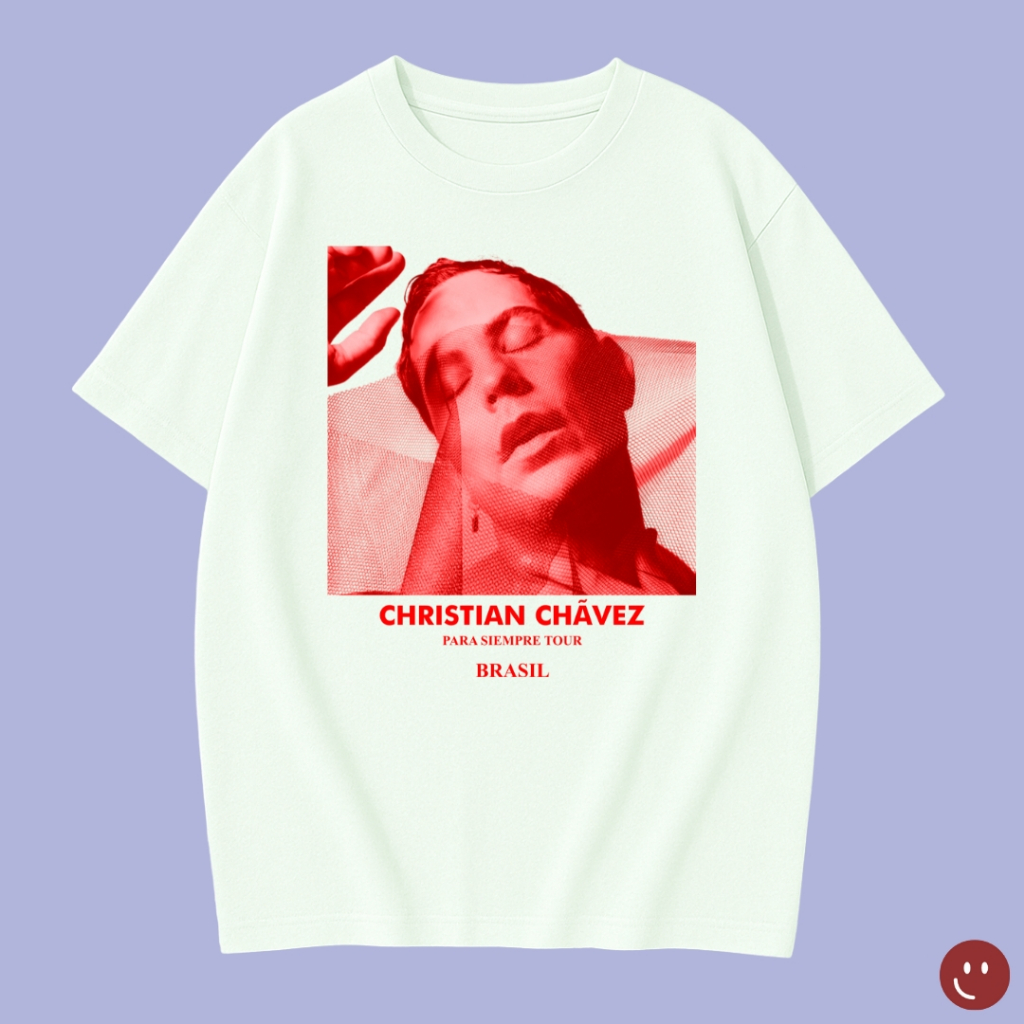 Tshirt Unissex Cantor e Ator Christian Chávez RBD Música Latina Brasil Turnê