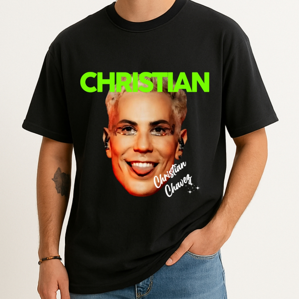 Camiseta Larga Cantor Mexicano Christian Chávez Rebelde México Brasil Latino América