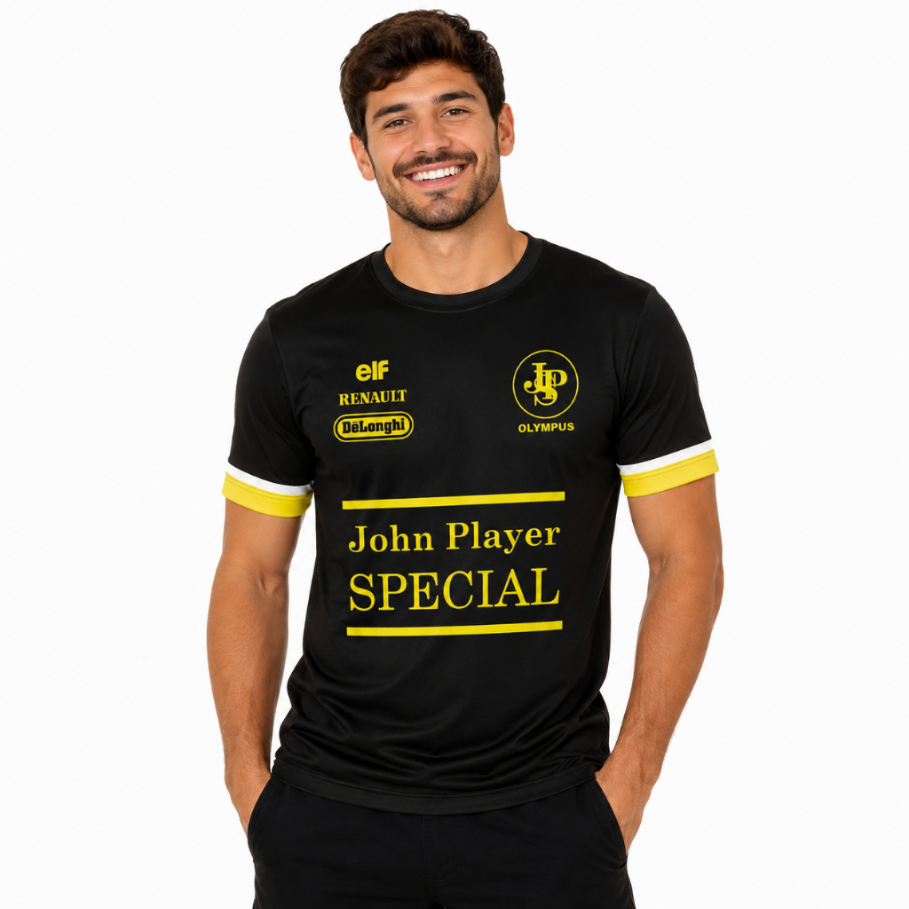 Camisa Formula 1 Manga Curta John Player Special1985 Dry Uv50+