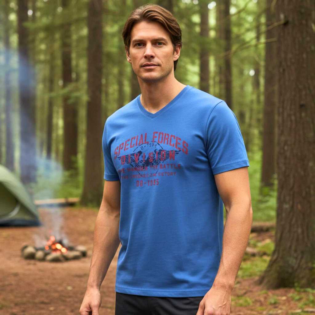 Camiseta Masculina Manga Curta Estampa 