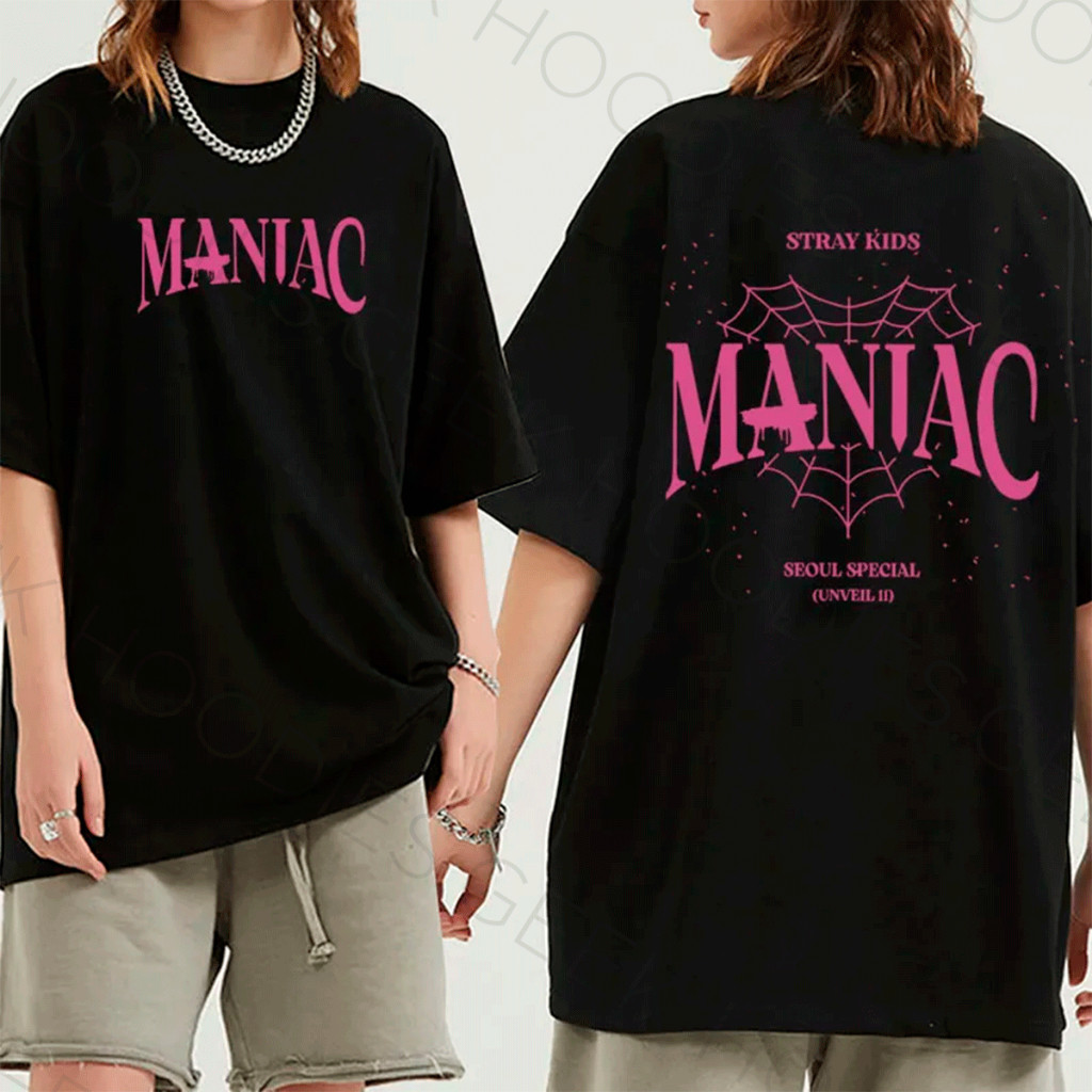 Camiseta Basica Algodao Stray Kids Maniac Seoul Special Album Kpop Unissex