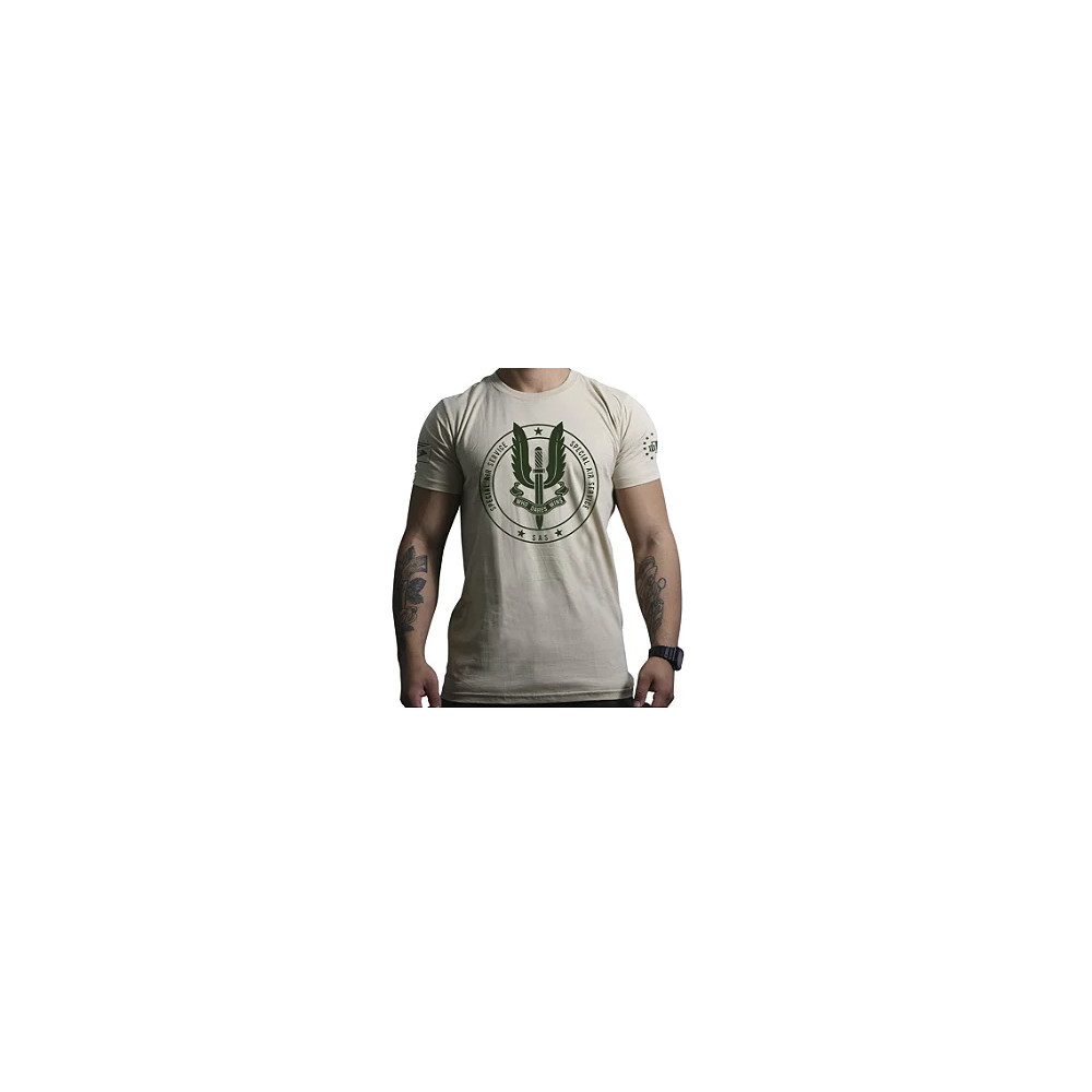 Camiseta Masculina Britânica SAS Special Air Service Zombie bege