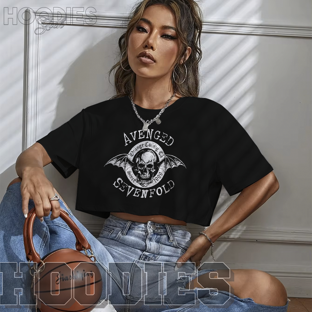 Blusa Cropped Feminino OVERSIZED Avenged sevenfold with special em algodao