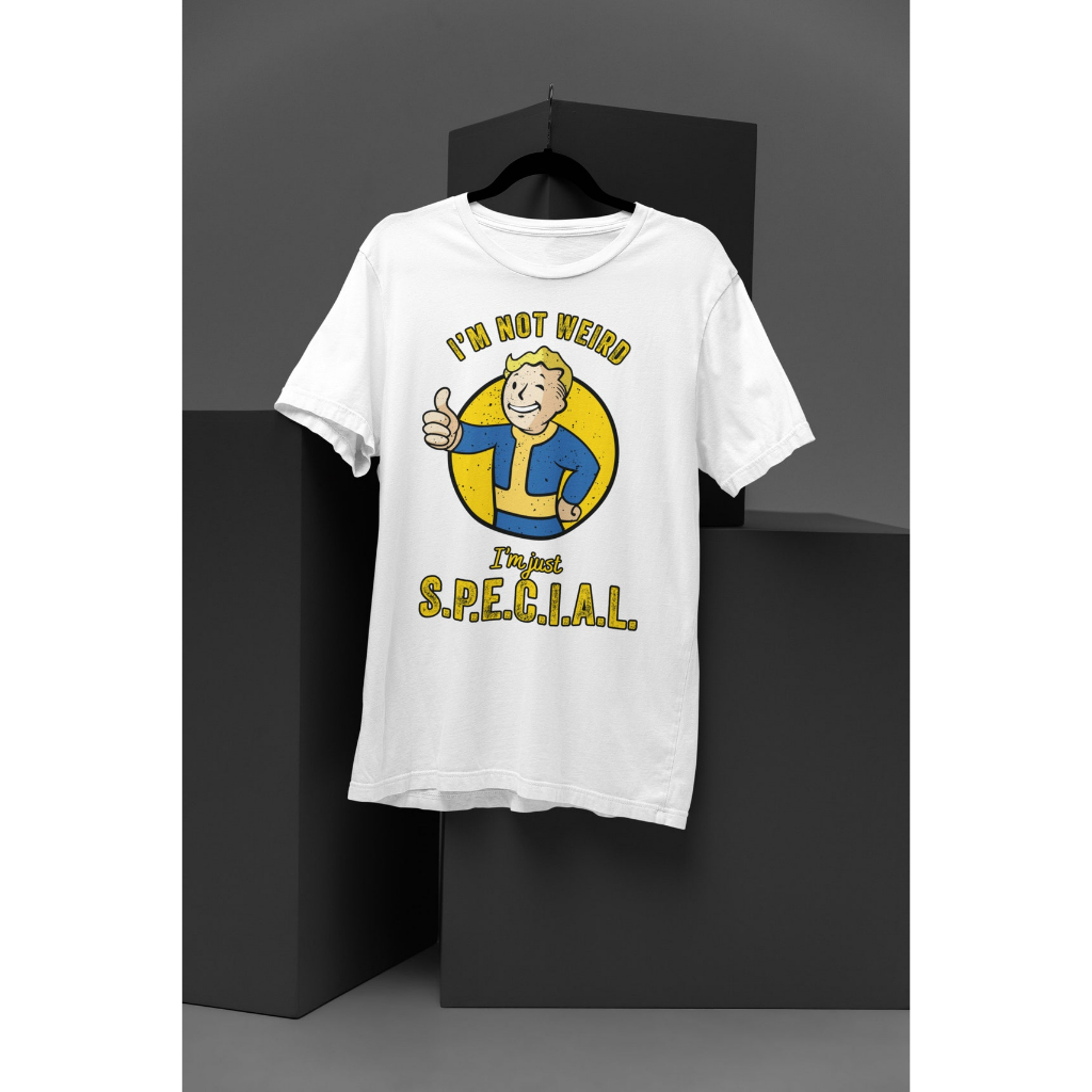 Camiseta Estampada Unissex 100% Algodão Serie Jogo Fallout Vault Boy 