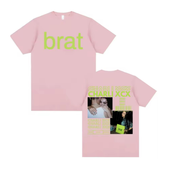 Camiseta Camisa Blusa Algodão Unissex Charli XCX Brat Green 2024 Merch