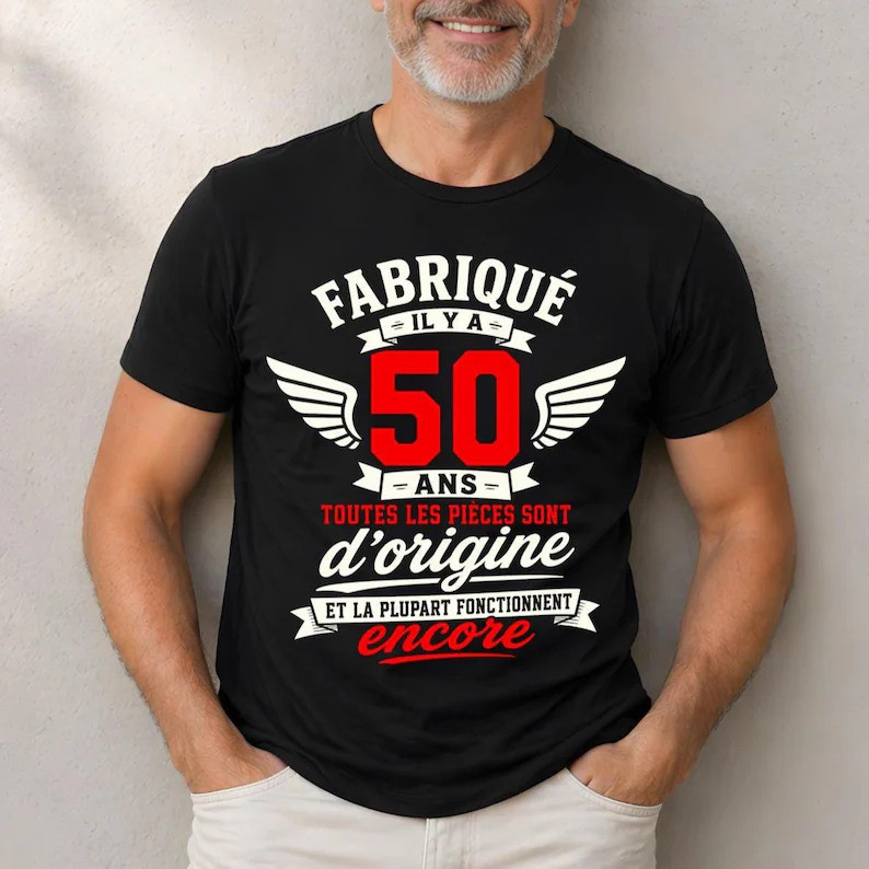 [Camiseta Premium em Algodão Puro]VU 50th Anniversary T-Shirt for Men and Women, 1976, Personalized Humorous Gift