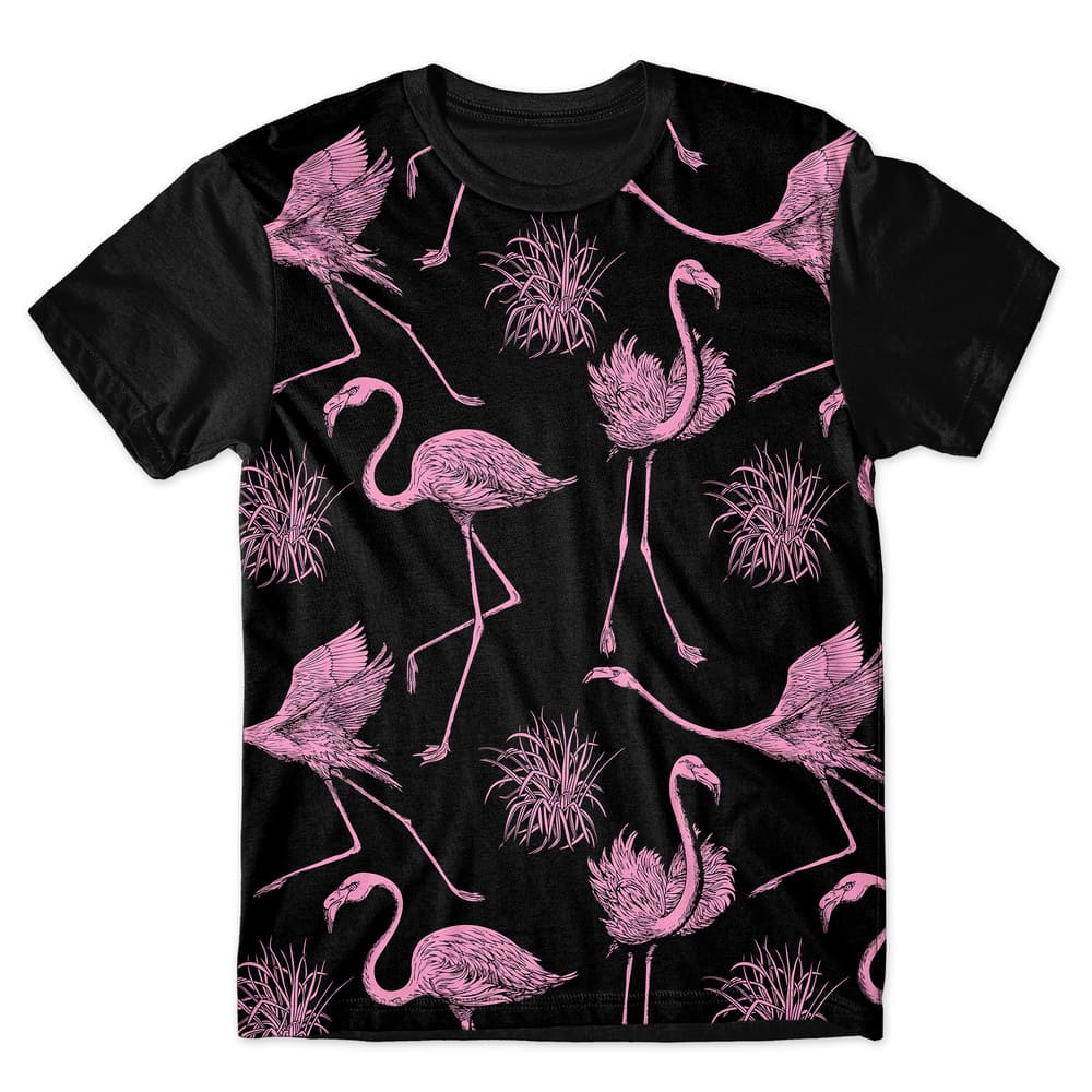 Camiseta As Braba Masculina Flamingos Full Print