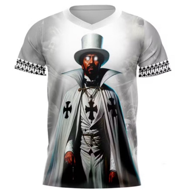 Camiseta Exu Tranca Rua das Almas Religiosa Afro Full Print Dry Fit Unissex Estampa Forte Camisa