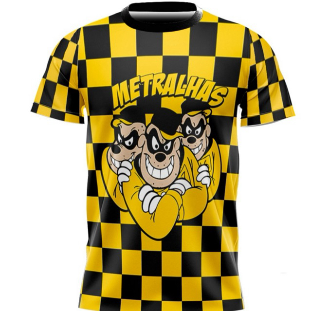 Camiseta Irmãos Metralhas Quebrada Estilo Streetwear Full Print Dry Fit Unissex