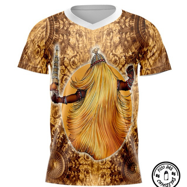 Camiseta Obaluaê Religiosa Afro Matriz Africana Full Print Dry Fit Unissex