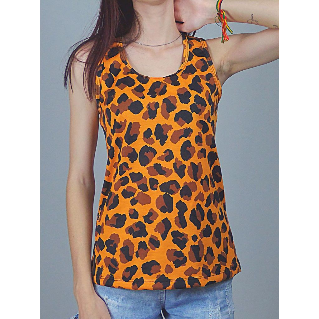 Camiseta BabyLook Regata Onça Print - No Sense