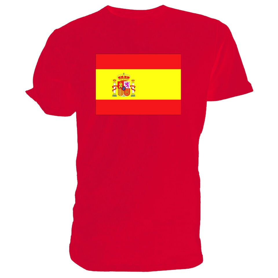 Camiseta da Bandeira Espanhola - Escolha de tamanho e cores! mens/womens
