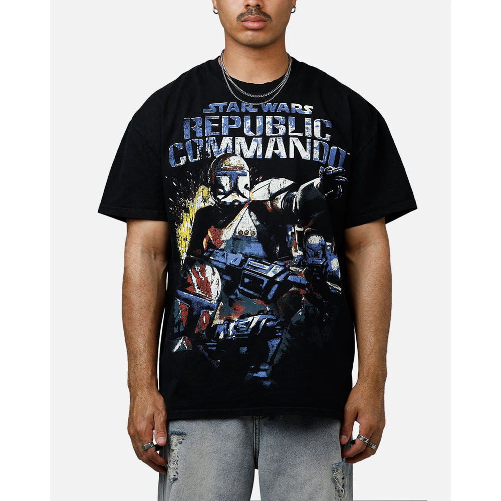 Camiseta Star Wars Battlefront Republic Commando Pesada Preta Atemporal Elegante Moderna Moda