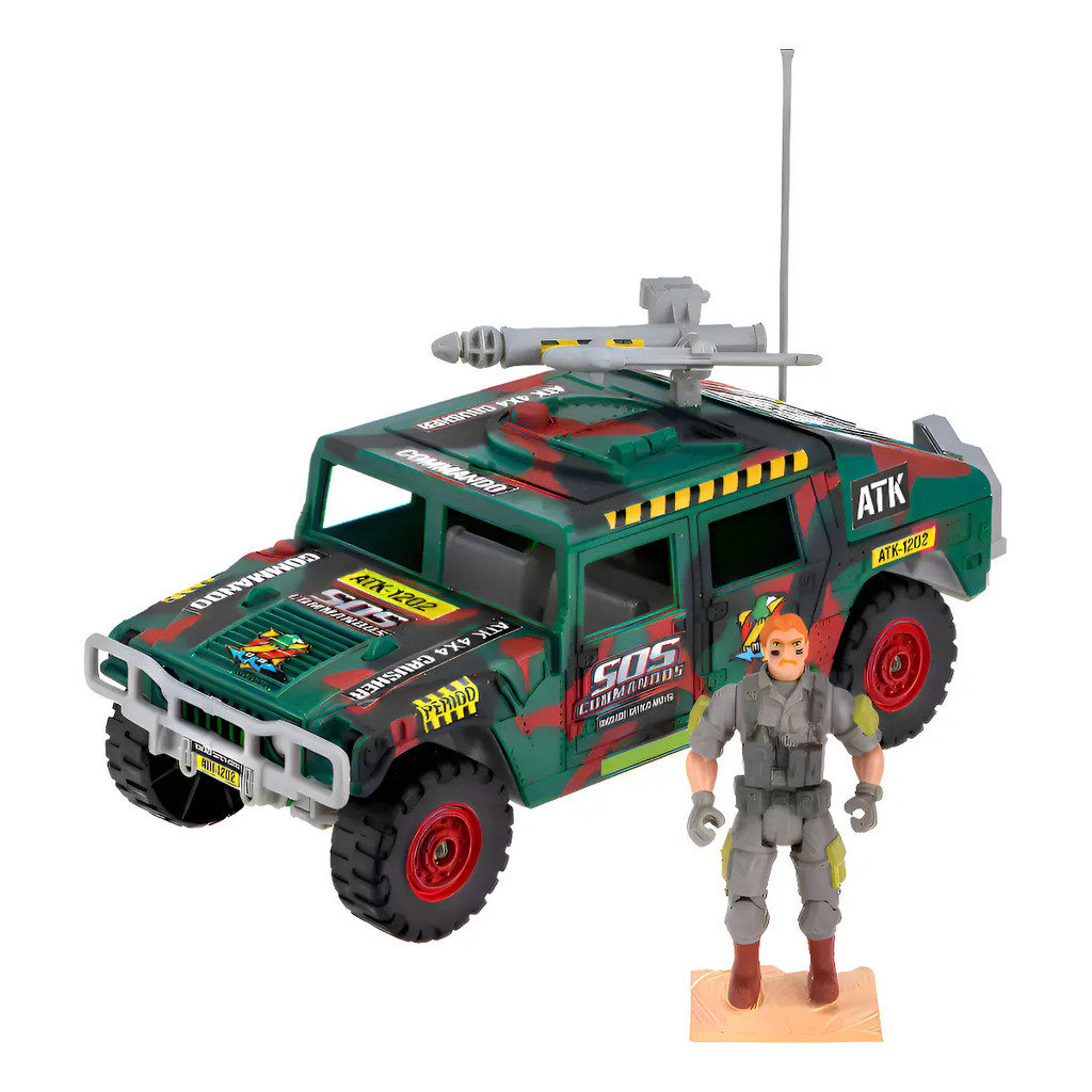 Carrinho Sos Commandos Verde Veículo Hammer