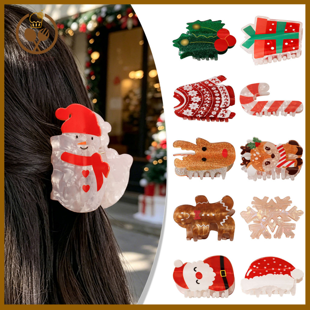 Non Slip Hair Grippers Christmas Claw Clips Cute Clip for Women Non-slip Strong Hold Shark Lightweight Decorative Barret