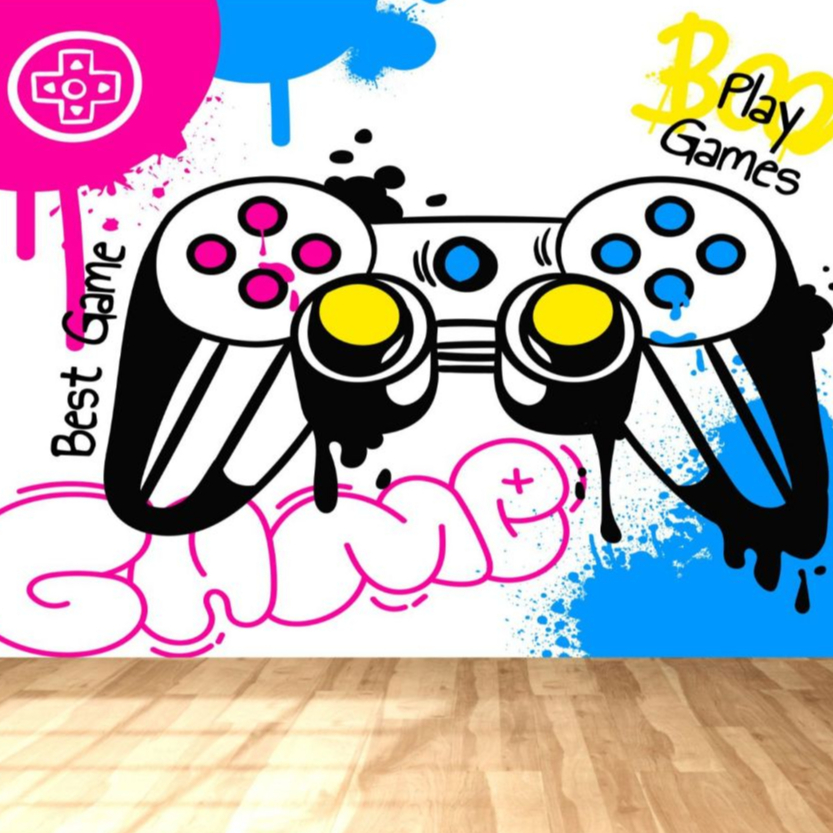 Papel de Parede Grafite Arte Urbana Graffiti Adesivo Gamer Bomb Pixação Tag Hip Hop Rap Break - #015