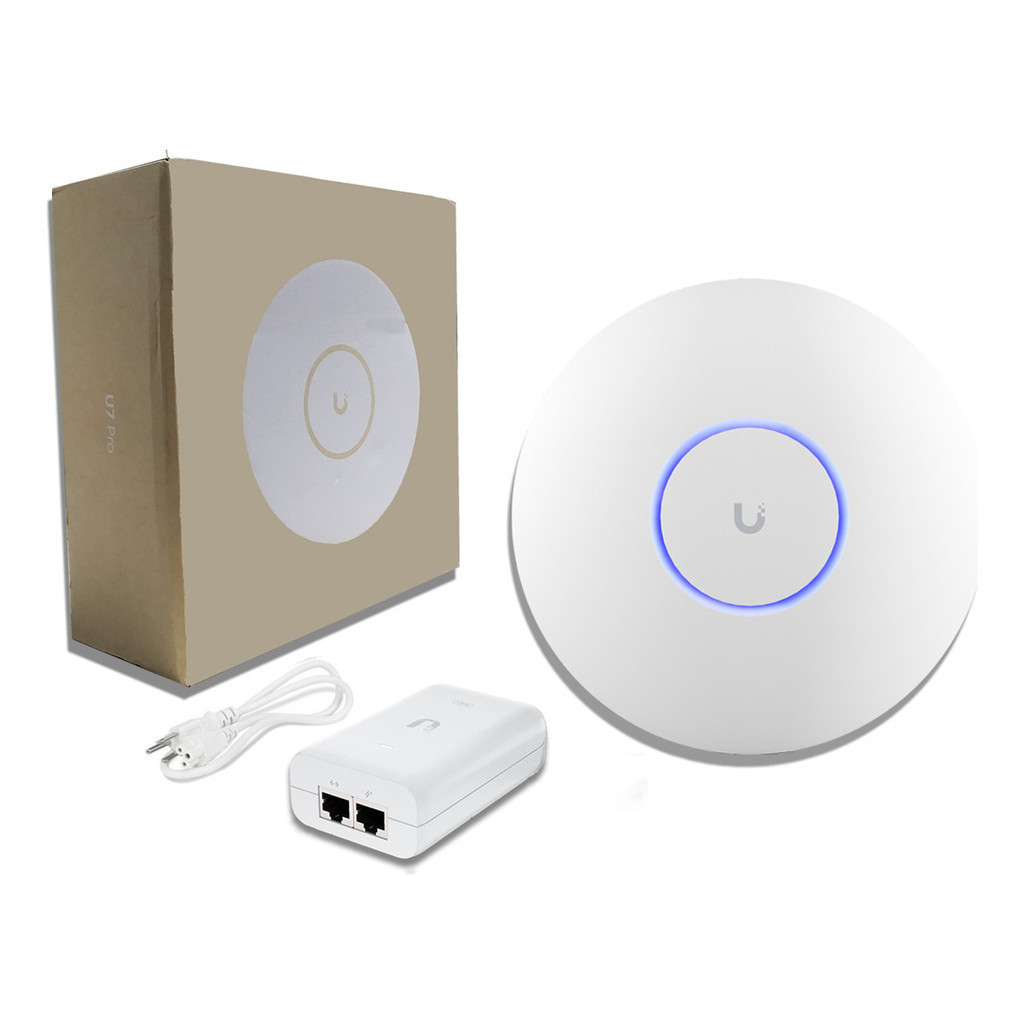1 Kit Access Point Unifi U7-pro Wifi 7 + Fonte Injetor Fonte Poe 30w