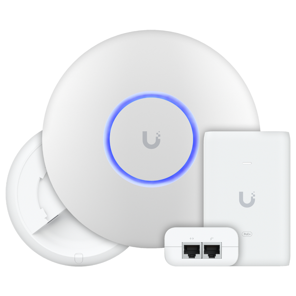 U6+ Plus Ubiquiti Com Fonte 30W 48V | Roteador Wi-Fi 6 Access Point 3.0 Gbps + Injetor PoE+