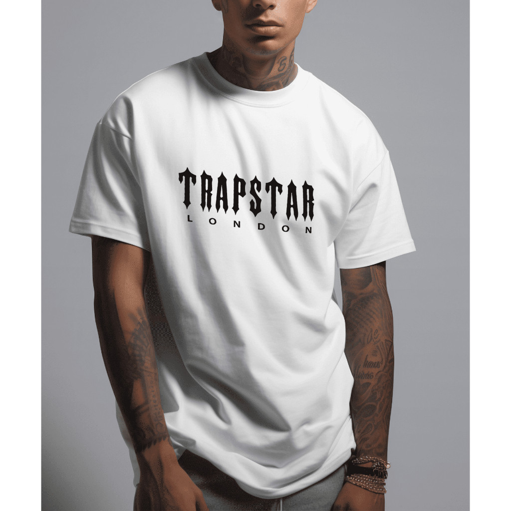 Camiseta Trapstar London StreetWear 100% Algodão Fio 30.1 Alta-Qualidade