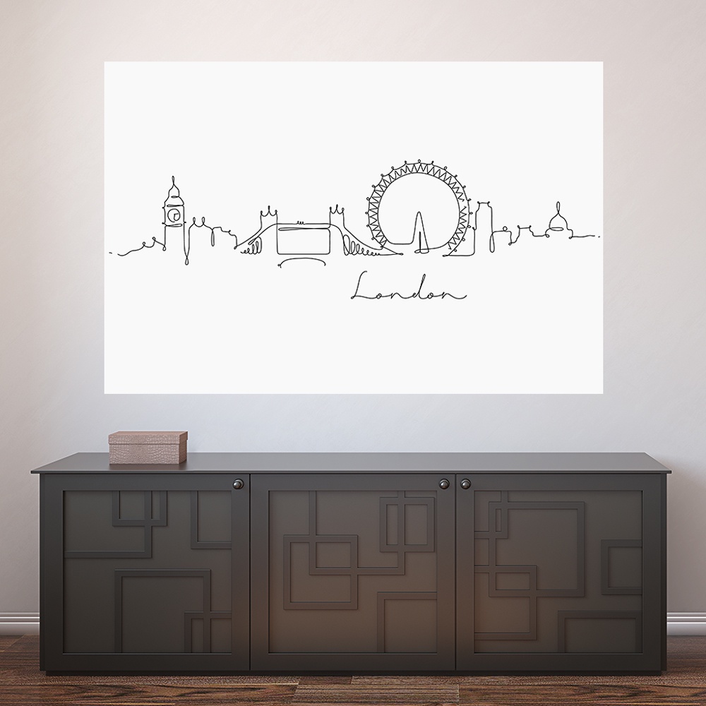 Painel Adesivo Decorativo de Parede Londres London Mundo Casa Sala Quarto - 850pn