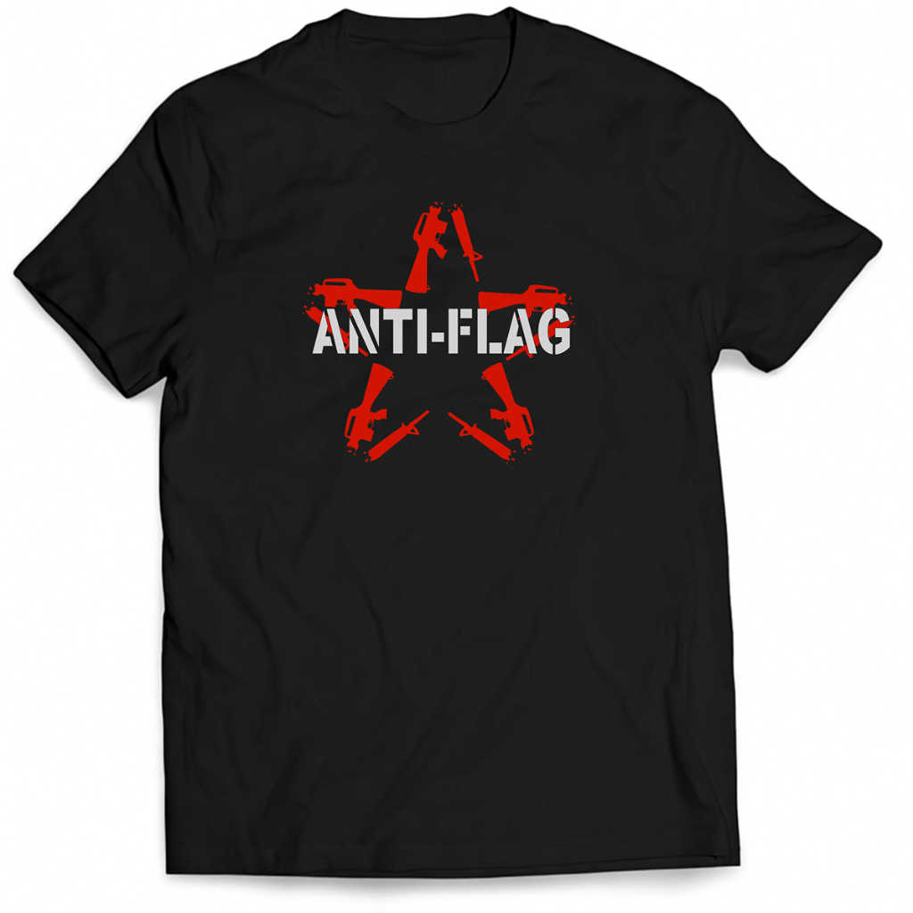 Camiseta Banda Anti-Flag 100% Algodão Unissex Camisa Punk Rock