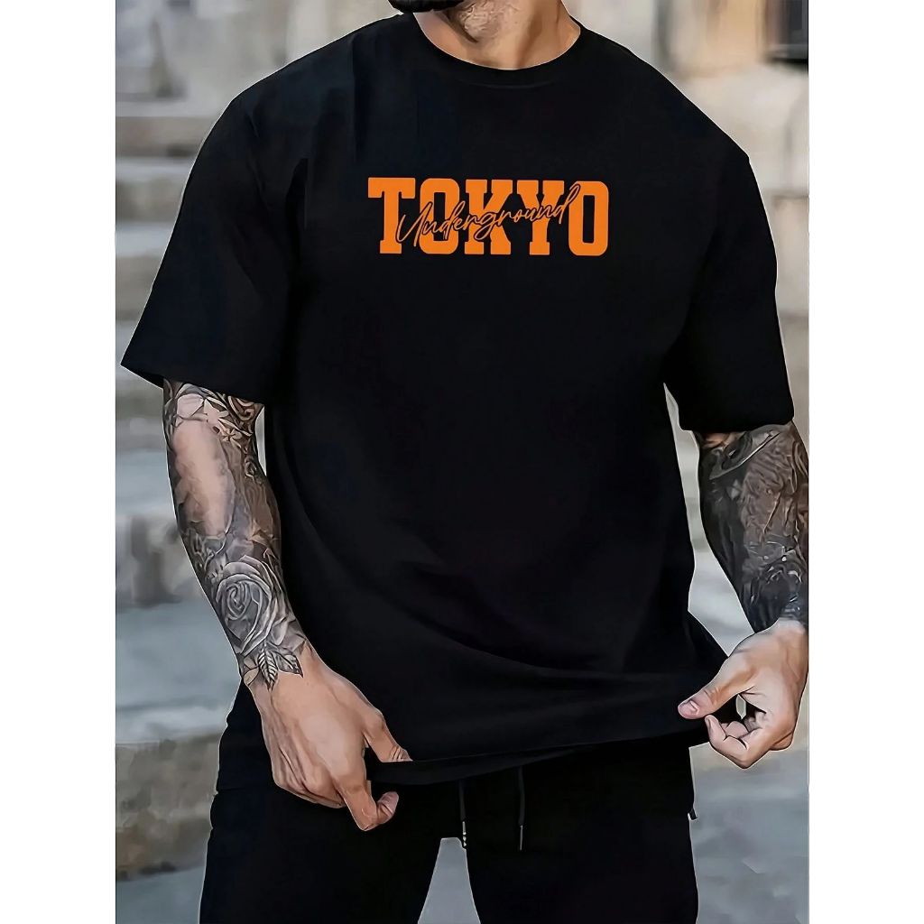 Camiseta  Clássica - Estampa  com escrita TOKYO