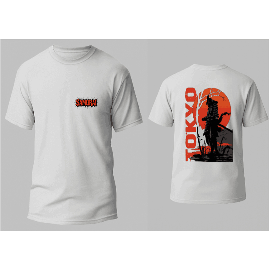 Camiseta masculina premium samurai tokyo reforço no ombro 100% algodao envio rapido