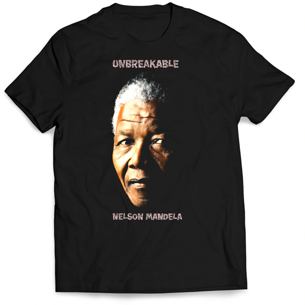 Camiseta Nelson Mandela Unbreakable 100% Algodão Unissex
