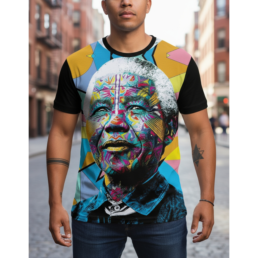 Camiseta Camisa Traje Nelson Mandela Presidente África