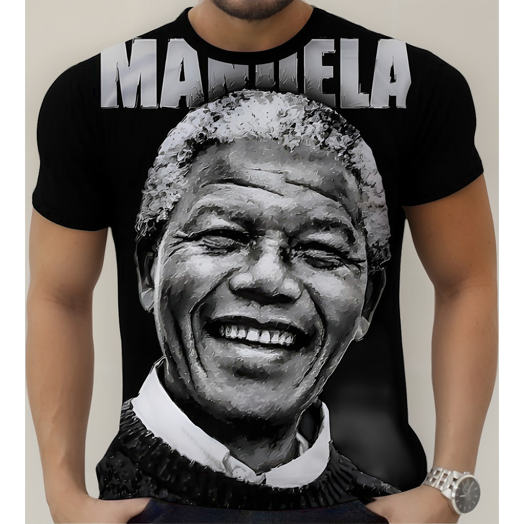 Camiseta Camisas Personalizada Presidente Nelson Mandela 1
