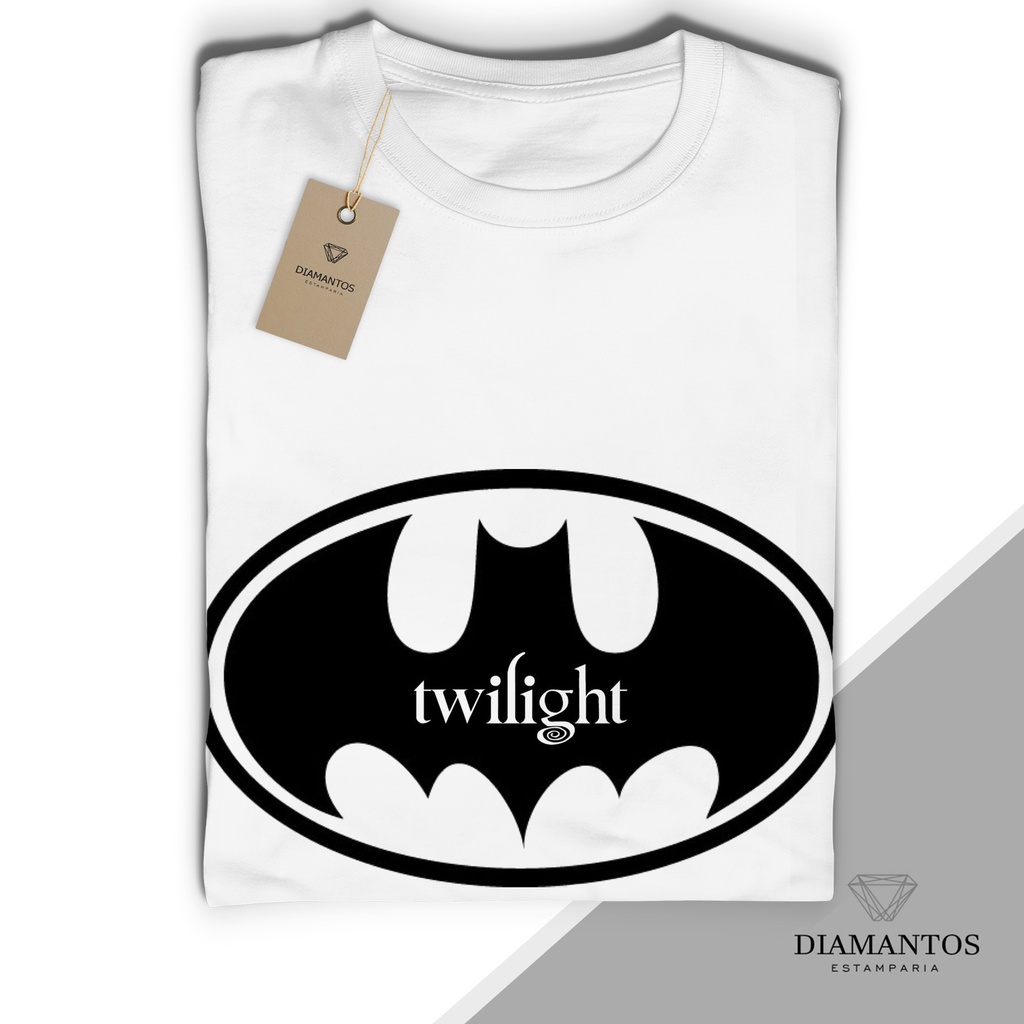 Camiseta Batman Twilight   Crepúsculo Robert Pattinson Malha com Elastano