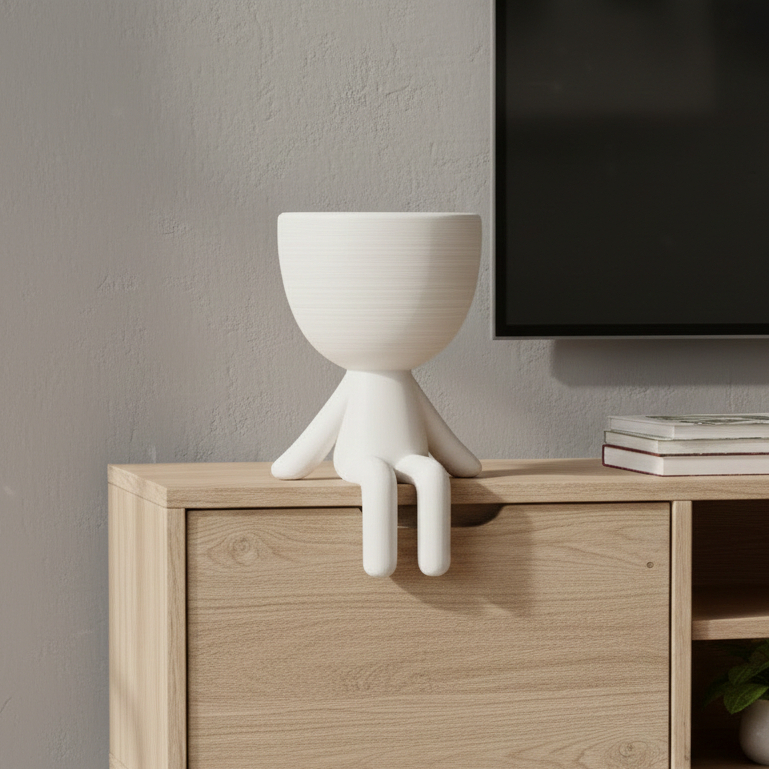 Vaso Suculenta Robert Planta Bob Enfeite e Decoração