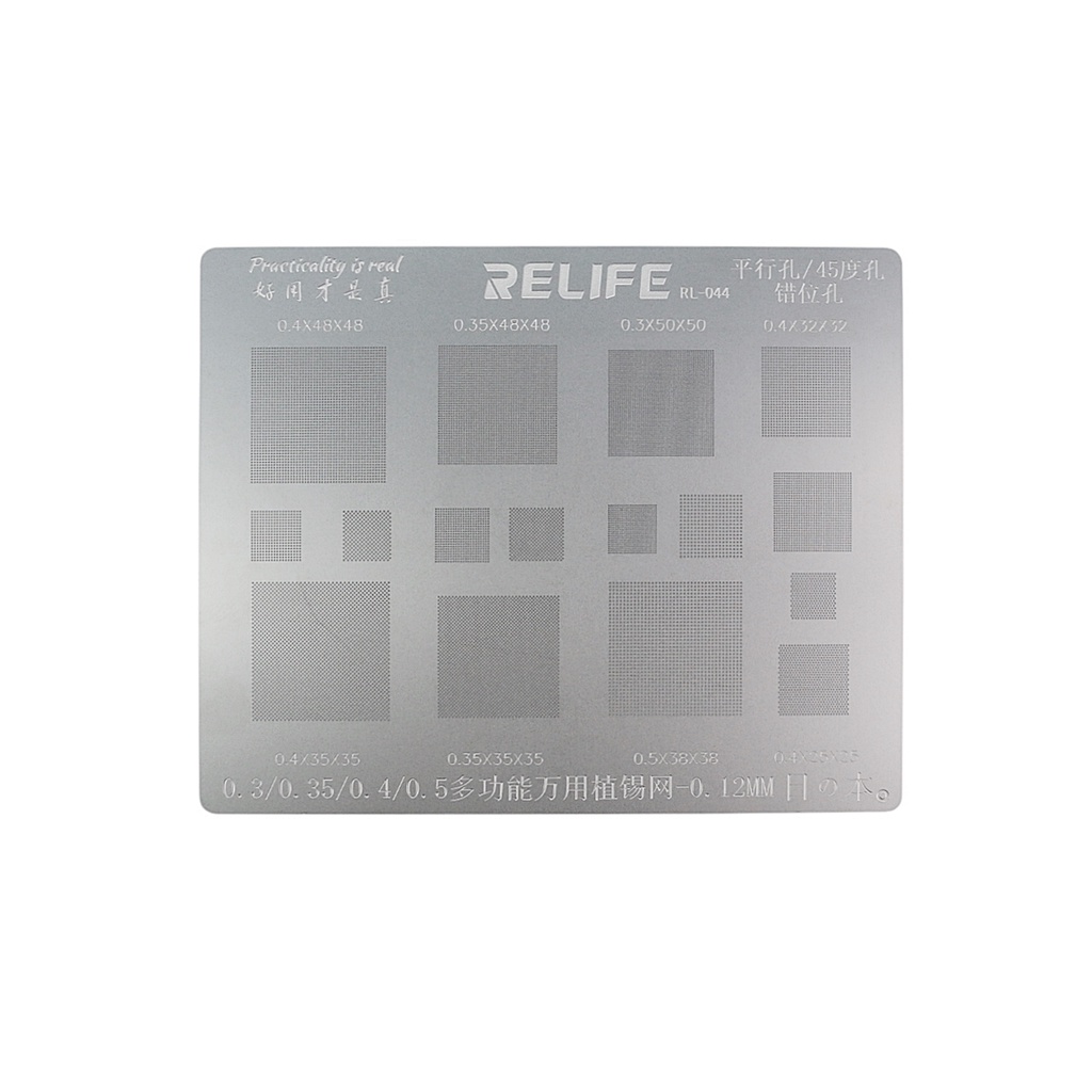 Stencil BGA Universal 0.3 0.35 0.4 0.5 Relife RL 044 04303