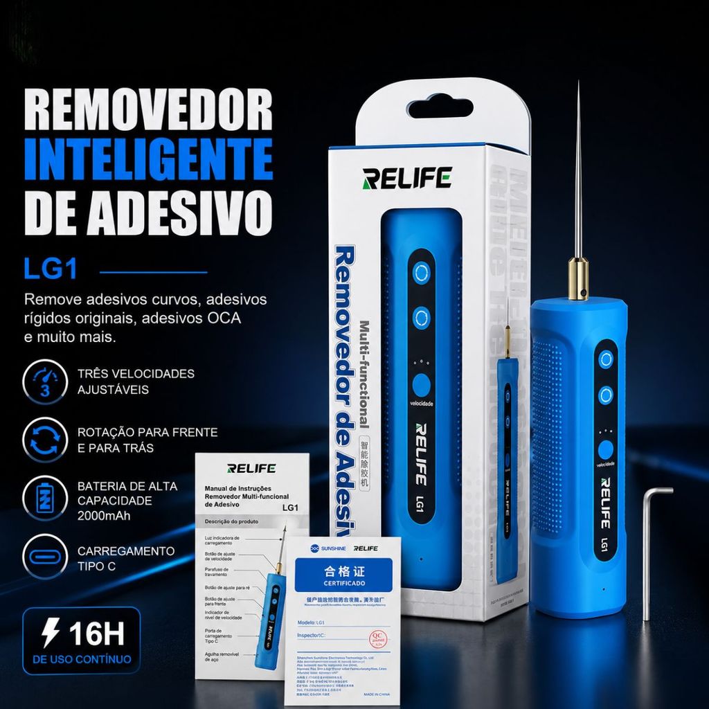 Removedor de Cola OCA Inteligente RELIFE LG1 para Celular