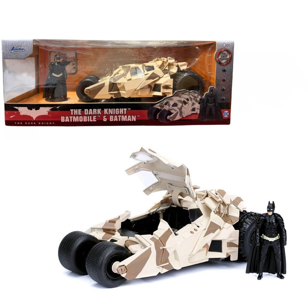 Miniatura Batmóvel 2008 c/ Figura - The Dark Knight 1:24