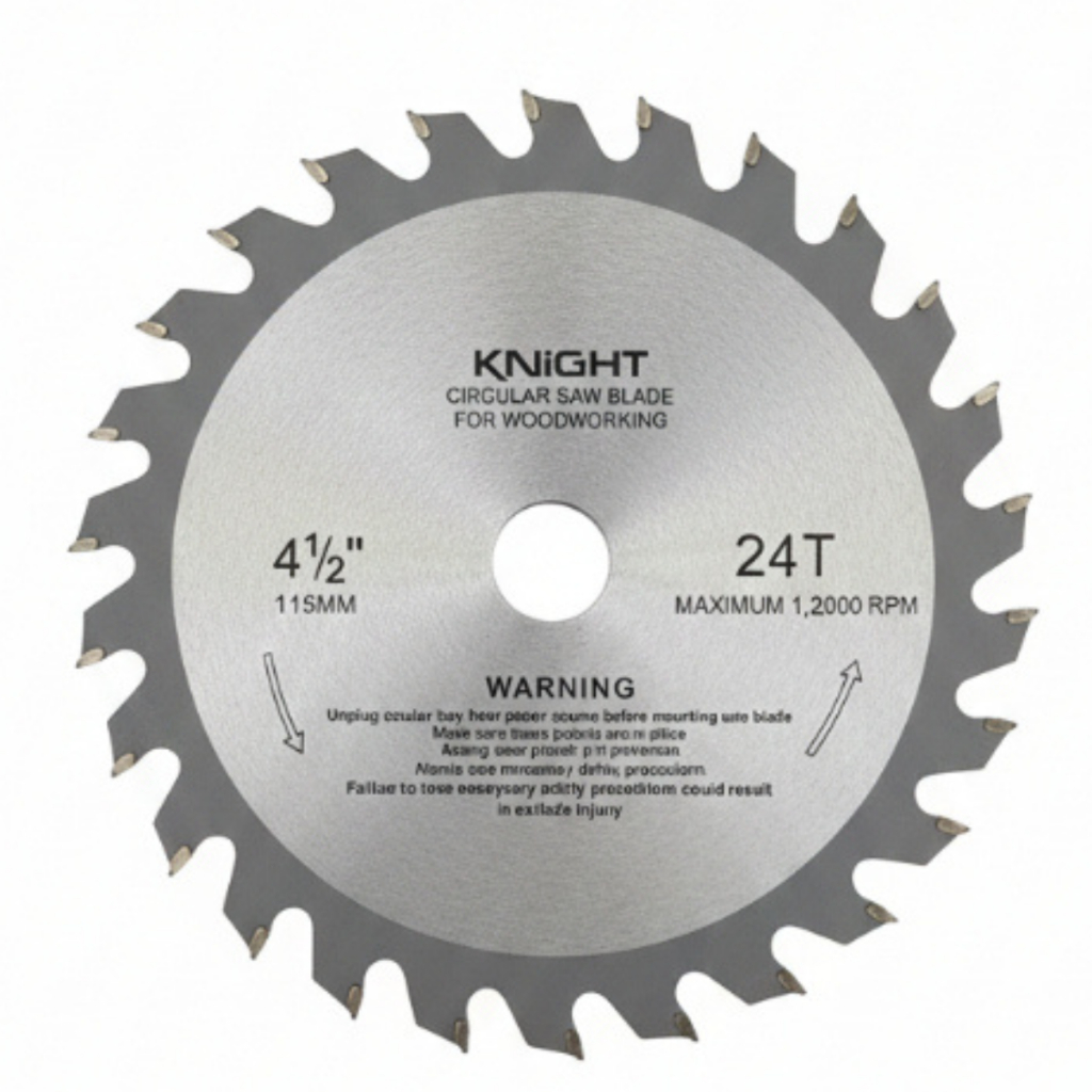 Disco De Serra Circular Madeira 4.1/2 115mm 24 Dentes Knight - Alta Precisão Profissional 12000 Rpm