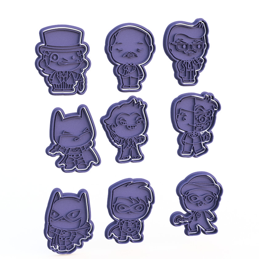 KIT Original Cortador de Biscoitos em Formato BATMAN DARK KNIGHT