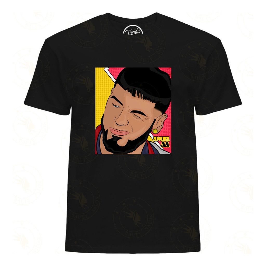 Camiseta Masculina Anuel AA Cartoon Reggae Unissex
