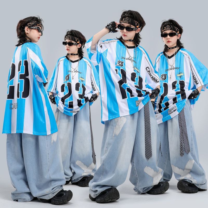 Dança de rua desempenho infantil roupas da moda meninos roupas de desempenho infantil dopamina Rack tambor terno médio g