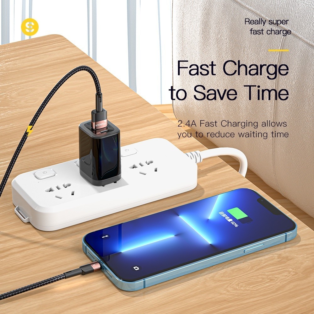 Cabo Essager USB Para iP 12 11 Pro Max X 8 Plus 2.4A De Carregamento Rápido 6S SE Carregador Linelightning De Dados