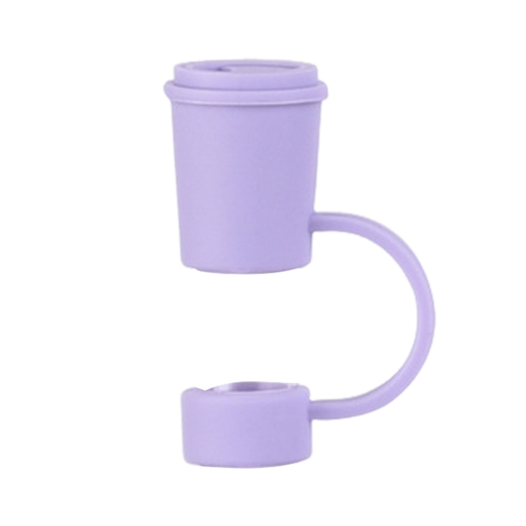 Easy to Clean Straw Cover 12mm Food Grade Plastic Reusable Dust-proof Solid Color Universal Glass Tip Plug Protector for