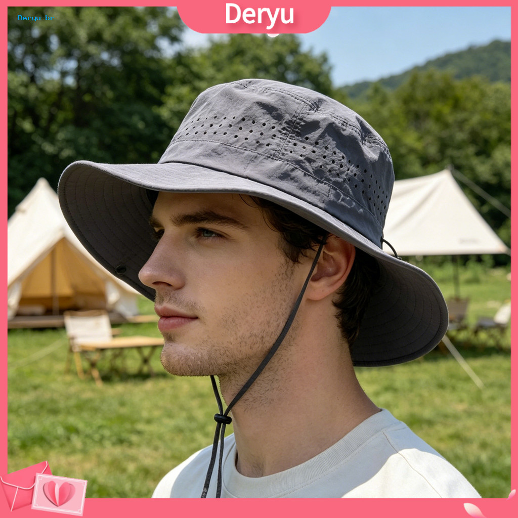Breathable Bucket Hat Outdoor Sun Protection Waterproof for Men Women – Wide Brim Quick-dry Uv for Fishing