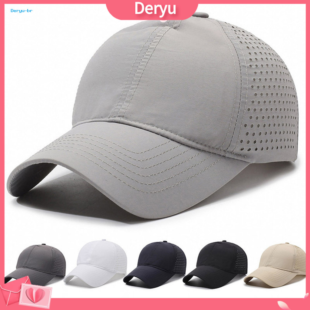 Lightweight Baseball Hat Adjustable Cap Summer for Men Women Quick-dry Sun with Breathable Holes Uv Protection for Hikin