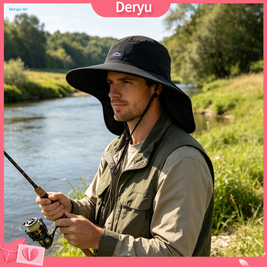Adjustable Sun Hat for Women Men Drawstring Upf 50 Protection Breathable Mesh Sides Quick-dry Lightweight Collapsible Tr
