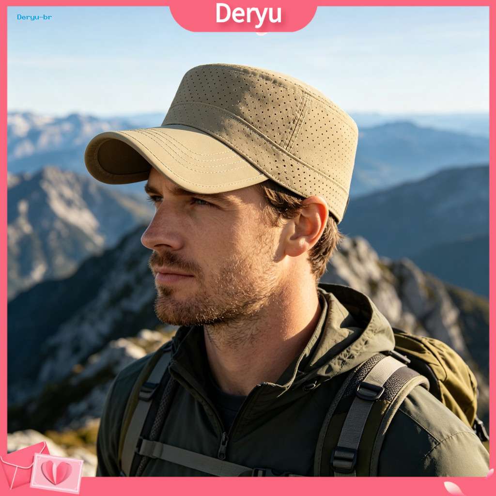 Quick-drying Sun Hat Summer for Men Women – Lightweight Quick-dry Breathable Mesh Baseball Cap Flat Top Outdoor Protec