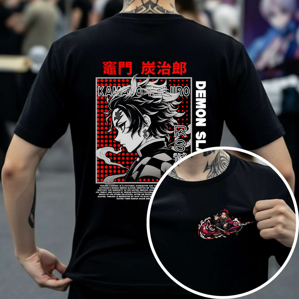 Camiseta Tanjiro Street Style Art – Demon Slayer Inspired | Edição Exclusiva