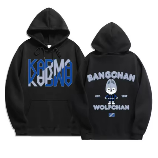 Moletom Canguru Unissex Algodão Estampa K-Pop SKZOO Inspired Look Street Bangchan